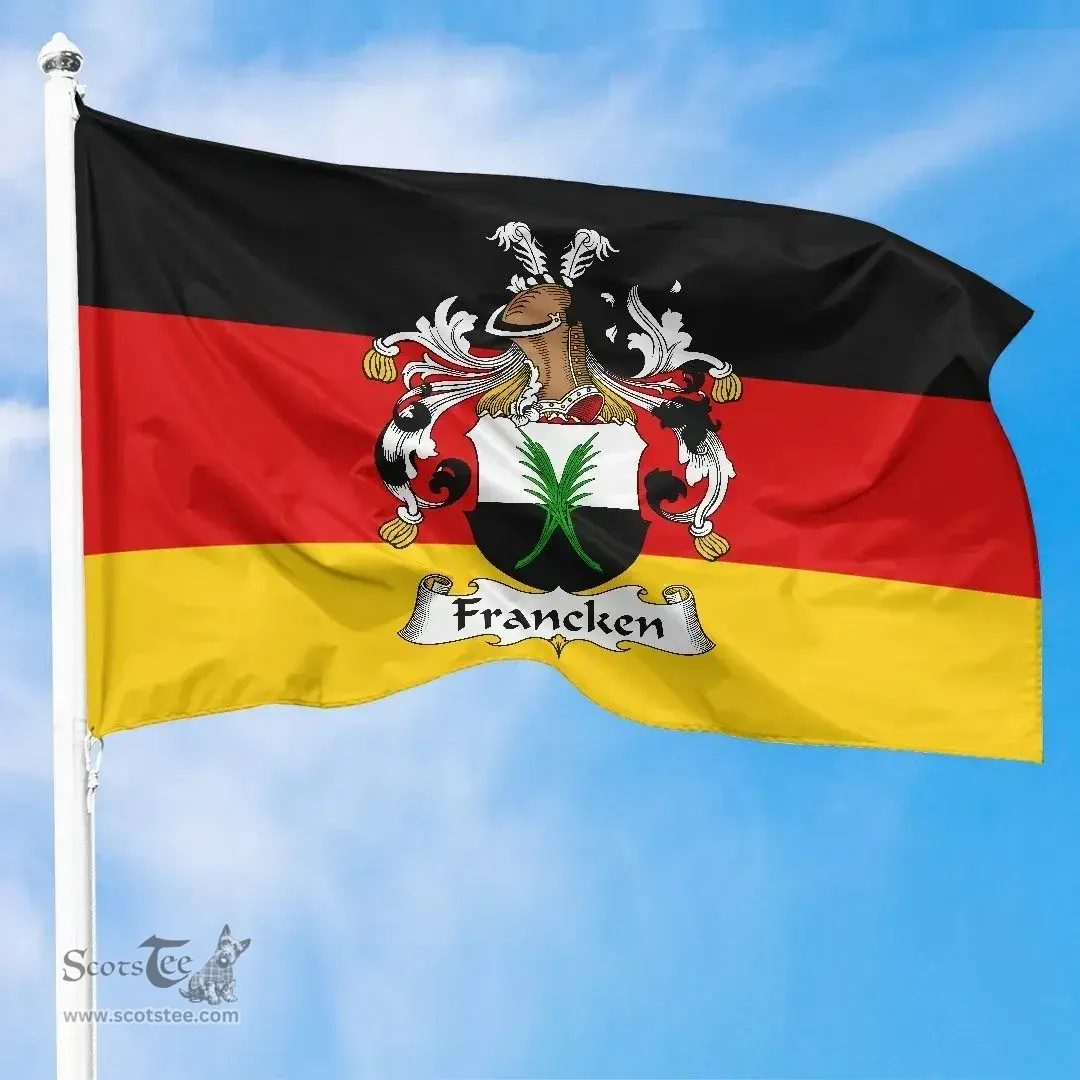 ScotsTee Shop Germans Francken Coat of Arms on Germany Flag