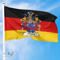 ScotsTee Shop Germans Hentzel Coat of Arms on Germany Flag