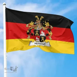 ScotsTee Shop Germans Hemmel Coat of Arms on Germany Flag