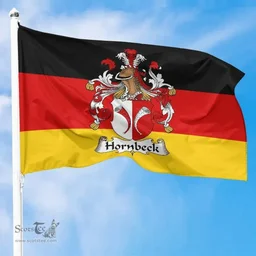 ScotsTee Shop Germans Hornbeck Coat of Arms on Germany Flag