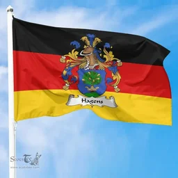 ScotsTee Shop Germans Hagens Coat of Arms on Germany Flag