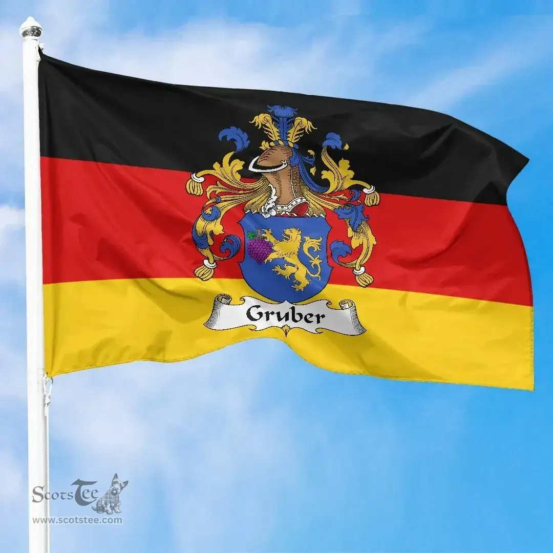 ScotsTee Shop Germans Gruber Coat of Arms on Germany Flag