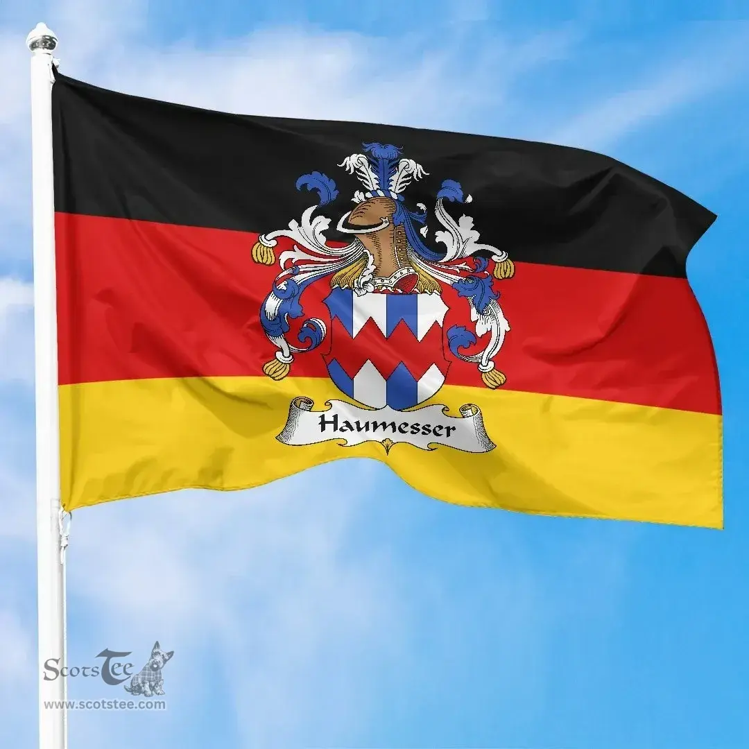 ScotsTee Shop Germans Haumesser Coat of Arms on Germany Flag