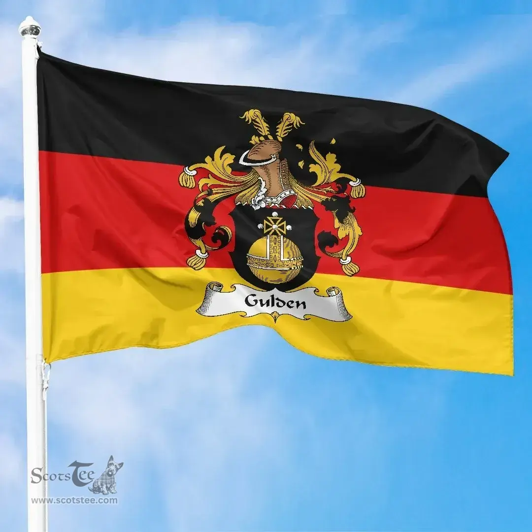 ScotsTee Shop Germans Gulden Coat of Arms on Germany Flag