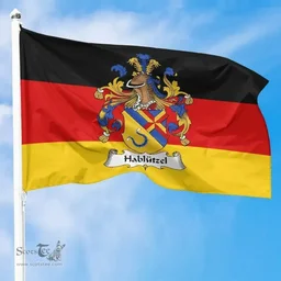 ScotsTee Shop Germans Hablutzel Coat of Arms on Germany Flag