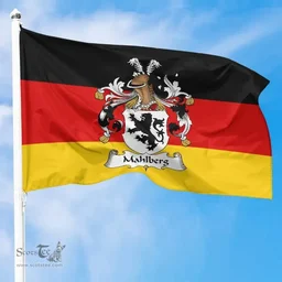 ScotsTee Shop Germans Mahlberg Coat of Arms on Germany Flag