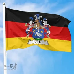 ScotsTee Shop Germans Koeler Coat of Arms on Germany Flag