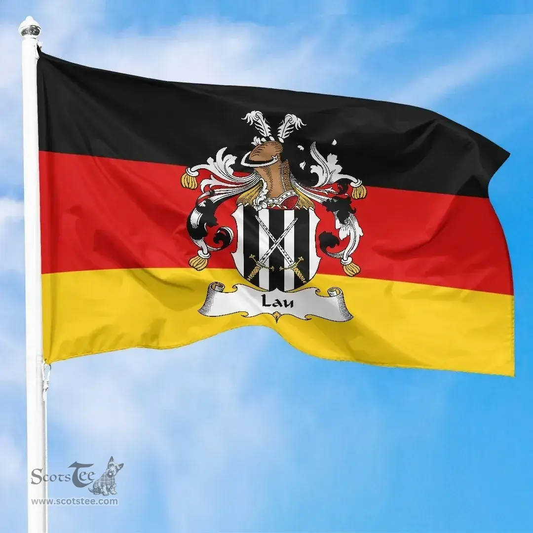 ScotsTee Shop Germans Lau Coat of Arms on Germany Flag