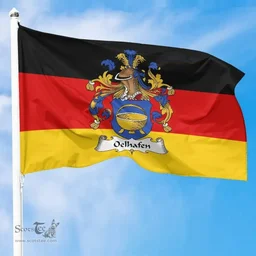 ScotsTee Shop Germans Oelhafen Coat of Arms on Germany Flag