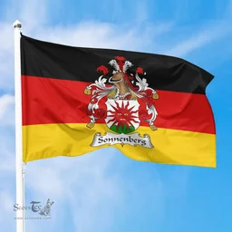 ScotsTee Shop Germans Sonnenberg Coat of Arms on Germany Flag