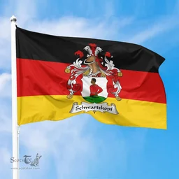 ScotsTee Shop Germans Schwartzkopf Coat of Arms on Germany Flag