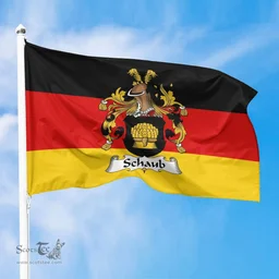 ScotsTee Shop Germans Schaub Coat of Arms on Germany Flag