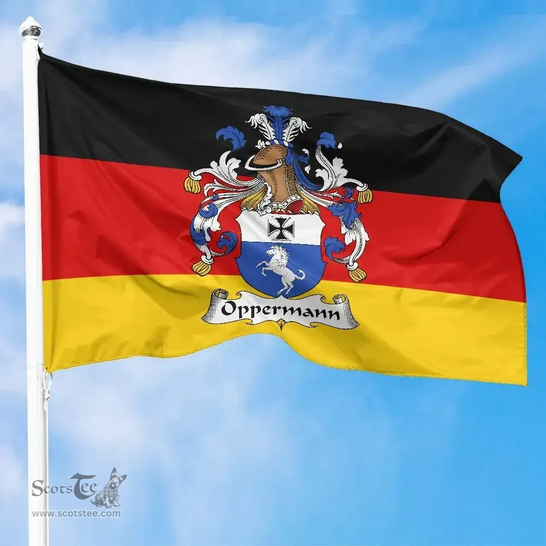 ScotsTee Shop Germans Oppermann Coat of Arms on Germany Flag