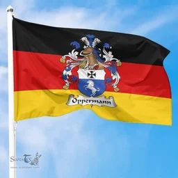ScotsTee Shop Germans Oppermann Coat of Arms on Germany Flag