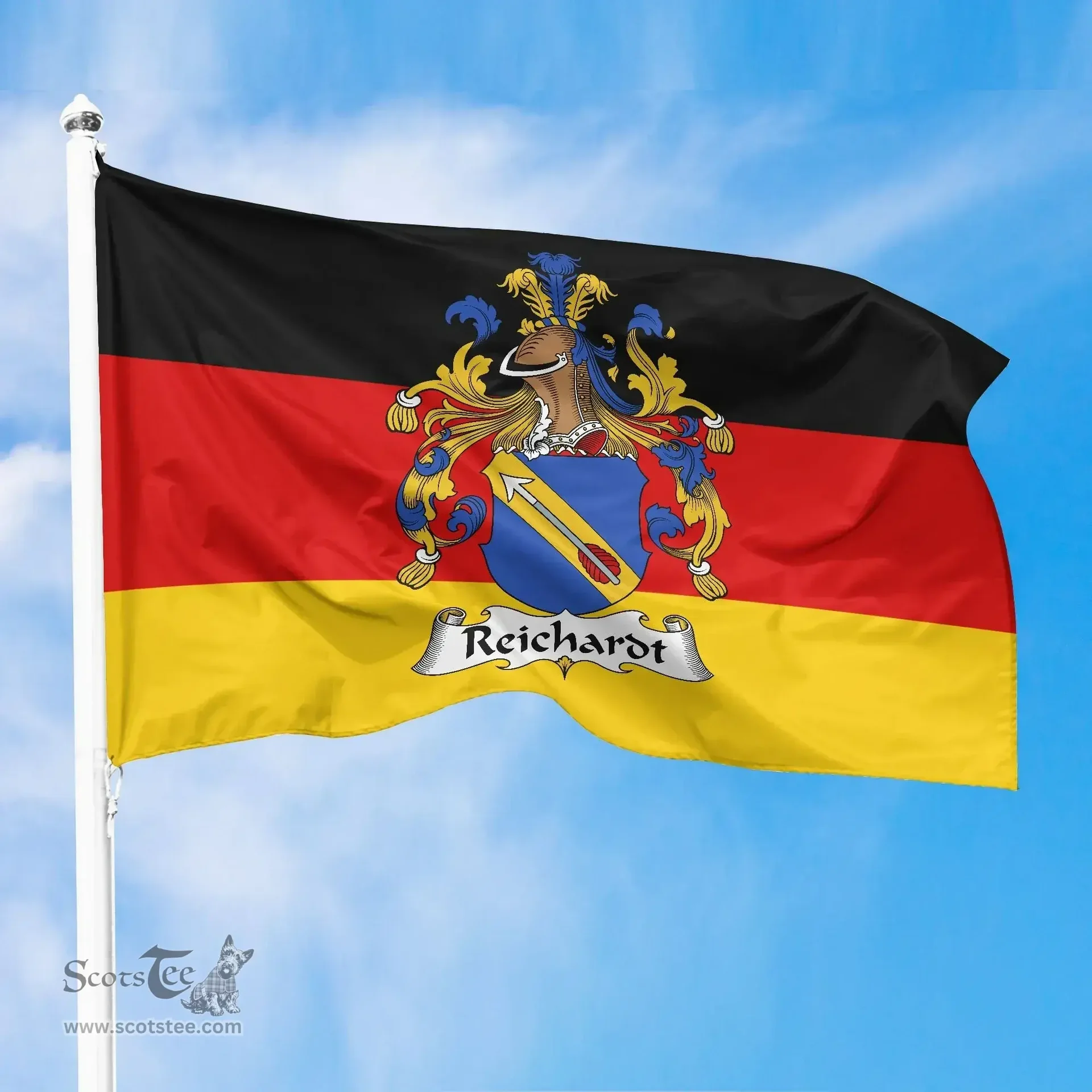ScotsTee Shop Germans Reichardt Coat of Arms on Germany Flag