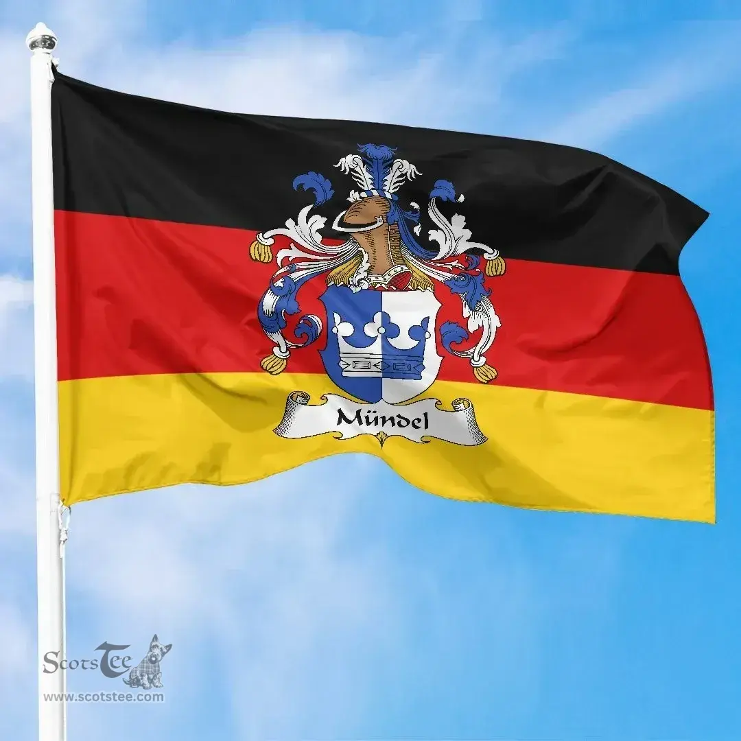 ScotsTee Shop Germans Mundel Coat of Arms on Germany Flag