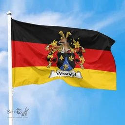 ScotsTee Shop Germans Wrangel Coat of Arms on Germany Flag