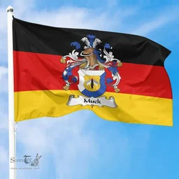 ScotsTee Shop Germans Muck Coat of Arms on Germany Flag