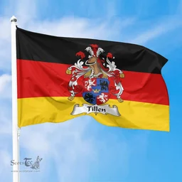 ScotsTee Shop Germans Tillen Coat of Arms on Germany Flag