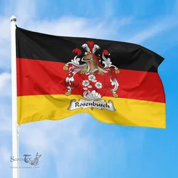 ScotsTee Shop Germans Rosenbusch Coat of Arms on Germany Flag