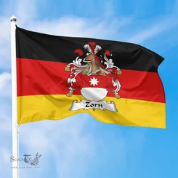 ScotsTee Shop Germans Zorn Coat of Arms on Germany Flag