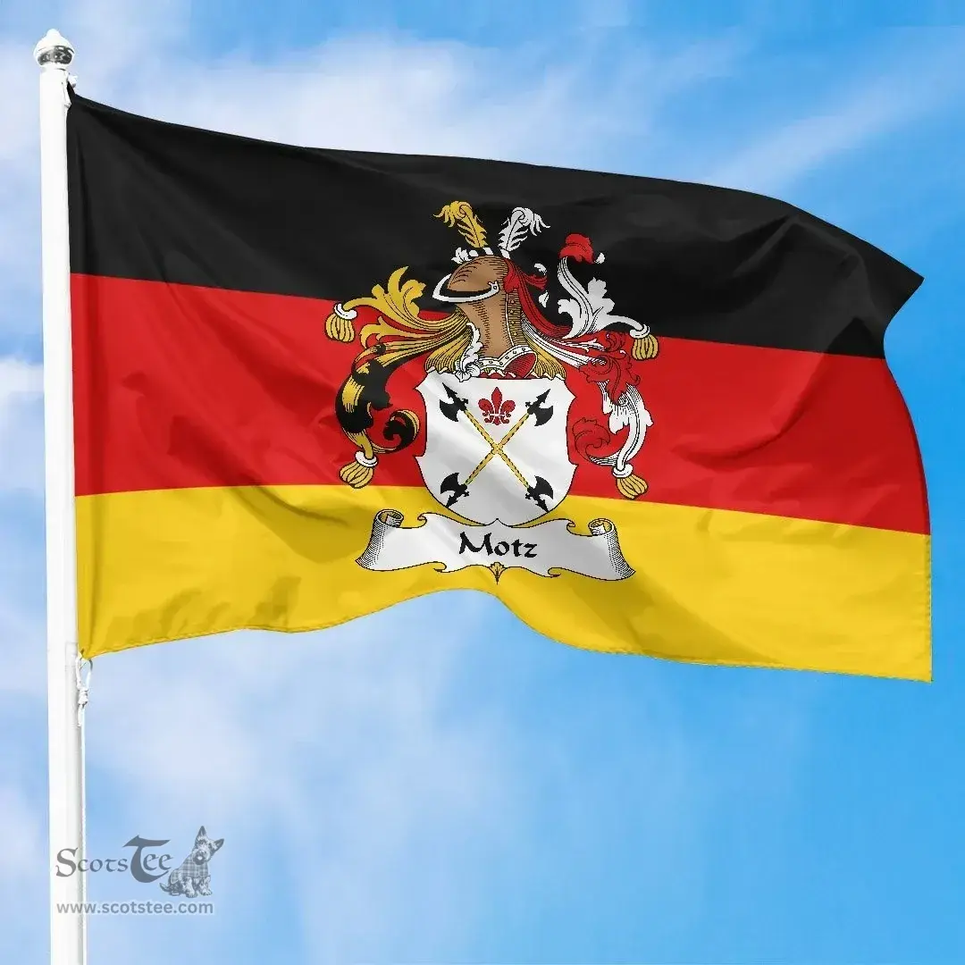 ScotsTee Shop Germans Motz Coat of Arms on Germany Flag