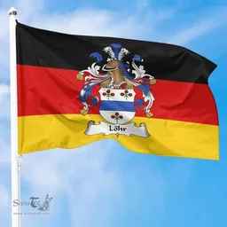 ScotsTee Shop Germans Lohr Coat of Arms on Germany Flag