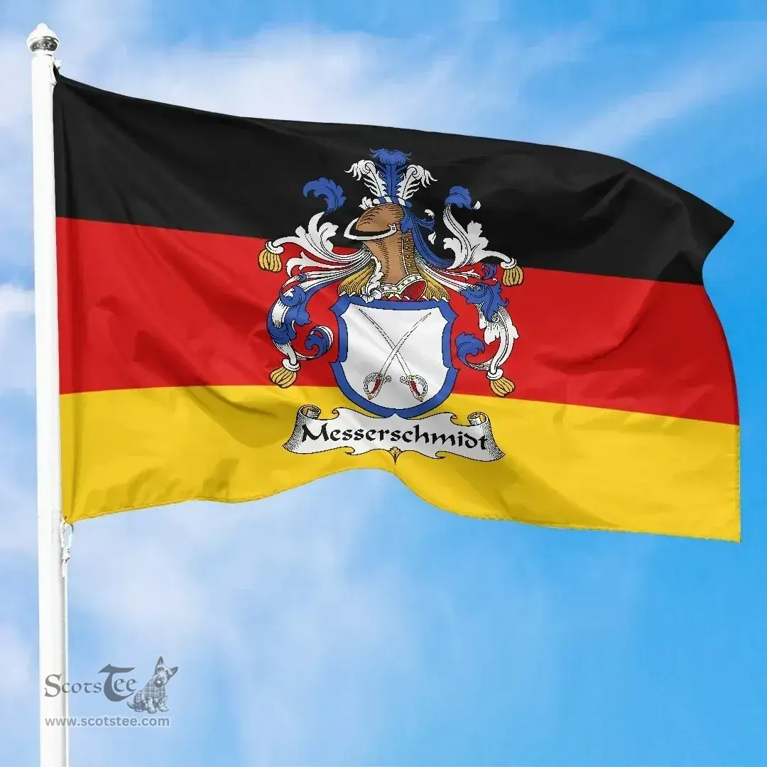 ScotsTee Shop Germans Messerschmidt Coat of Arms on Germany Flag
