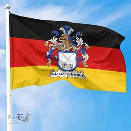 ScotsTee Shop Germans Messerschmidt Coat of Arms on Germany Flag
