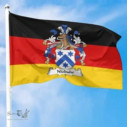 ScotsTee Shop Germans Niebuhr Coat of Arms on Germany Flag