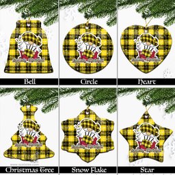 Scottish Barclay Dress Modern Tartan Christmas Ornaments with Scottish Gnome Playing Bagpipes Scottish Plaid Tartan Plaid - ScotsTee - scotstee.com