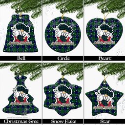 Scottish MacCallum Modern Tartan Christmas Ornaments with Scottish Gnome Playing Bagpipes Scottish Plaid Tartan Plaid - ScotsTee - scotstee.com