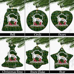 Scottish Kincaid Modern Tartan Christmas Ornaments with Scottish Gnome Playing Bagpipes Scottish Plaid Tartan Plaid - ScotsTee - scotstee.com
