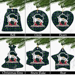 Scottish Keith Modern Tartan Christmas Ornaments with Scottish Gnome Playing Bagpipes Scottish Plaid Tartan Plaid - ScotsTee - scotstee.com