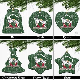 Scottish Gayre Dress Tartan Christmas Ornaments with Scottish Gnome Playing Bagpipes Scottish Plaid Tartan Plaid - ScotsTee - scotstee.com