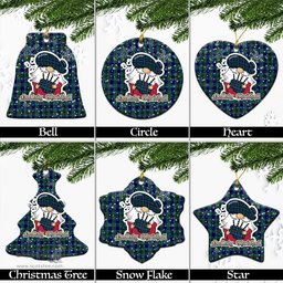 Scottish Miller Tartan Christmas Ornaments with Scottish Gnome Playing Bagpipes Scottish Plaid Tartan Plaid - ScotsTee - scotstee.com