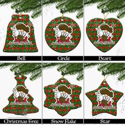 Scottish Middleton Modern Tartan Christmas Ornaments with Scottish Gnome Playing Bagpipes Scottish Plaid Tartan Plaid - ScotsTee - scotstee.com