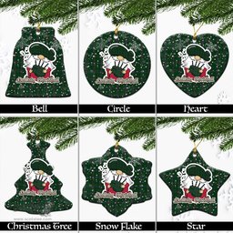 Scottish MacRae Tartan Christmas Ornaments with Scottish Gnome Playing Bagpipes Scottish Plaid Tartan Plaid - ScotsTee - scotstee.com