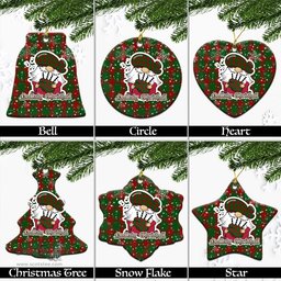 Scottish Middleton Tartan Christmas Ornaments with Scottish Gnome Playing Bagpipes Scottish Plaid Tartan Plaid - ScotsTee - scotstee.com
