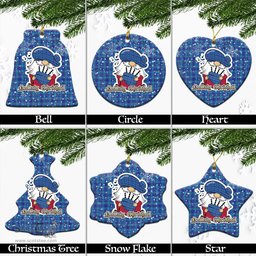 Scottish Mercer Modern Tartan Christmas Ornaments with Scottish Gnome Playing Bagpipes Scottish Plaid Tartan Plaid - ScotsTee - scotstee.com