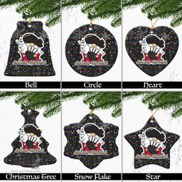 Scottish Mann Tartan Christmas Ornaments with Scottish Gnome Playing Bagpipes Scottish Plaid Tartan Plaid - ScotsTee - scotstee.com