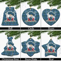 Scottish Matheson Hunting Ancient Tartan Christmas Ornaments with Scottish Gnome Playing Bagpipes Scottish Plaid Tartan Plaid - ScotsTee - scotstee.com