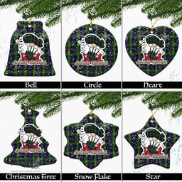 Scottish Watson Tartan Christmas Ornaments with Scottish Gnome Playing Bagpipes Scottish Plaid Tartan Plaid - ScotsTee - scotstee.com