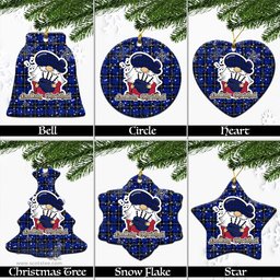 Scottish Swan Tartan Christmas Ornaments with Scottish Gnome Playing Bagpipes Scottish Plaid Tartan Plaid - ScotsTee - scotstee.com