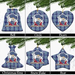Scottish Traynor Tartan Christmas Ornaments with Scottish Gnome Playing Bagpipes Scottish Plaid Tartan Plaid - ScotsTee - scotstee.com
