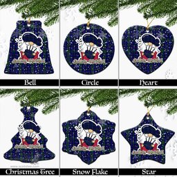 Scottish Weir Tartan Christmas Ornaments with Scottish Gnome Playing Bagpipes Scottish Plaid Tartan Plaid - ScotsTee - scotstee.com