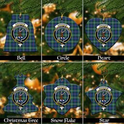 ScotsTee Shop Scottish Davidson of Tulloch Clan Crest Tartan Christmas Ornaments