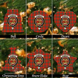 ScotsTee Shop Scottish Drummond of Perth Clan Crest Tartan Christmas Ornaments