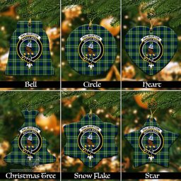 ScotsTee Shop Scottish Haliburton Clan Crest Tartan Christmas Ornaments