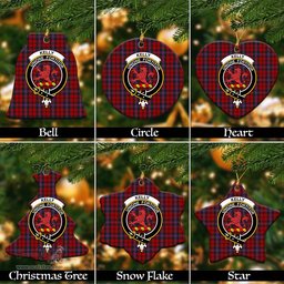 ScotsTee Shop Scottish Kelly of Sleat Red Clan Crest Tartan Christmas Ornaments